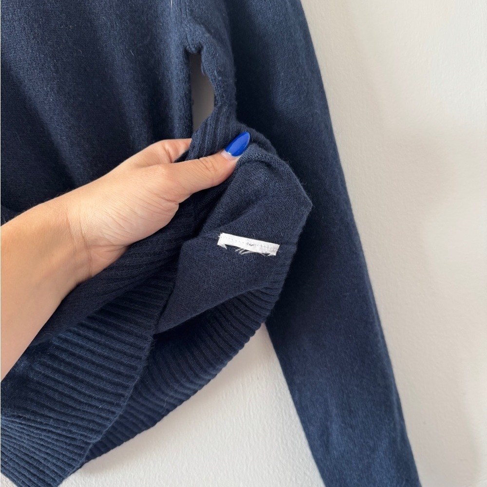 REFORMATION Lian Cashmere Navy Sweater S - Picture 4 of 4